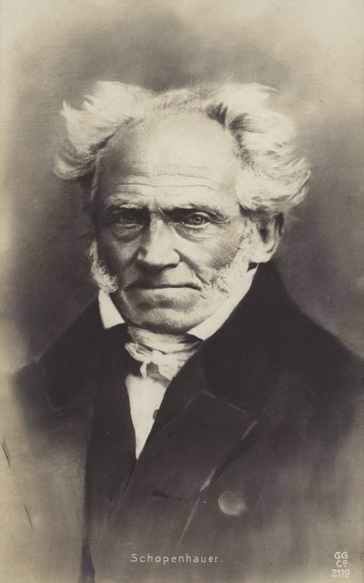 アルトゥール・ショーペンハウアー（1788-1860）ドイツの哲学者（モノクロ写真） 作： German Photographer