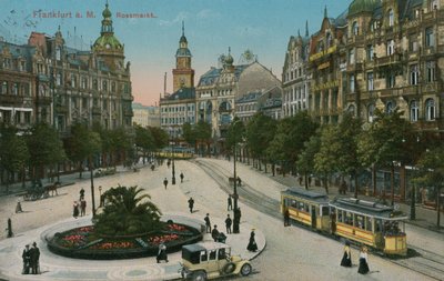 フランクフルト、ロスマルクト。1913年に送られた絵葉書。 作： German Photographer