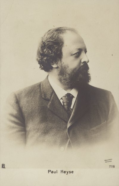 パウル・ヘイゼ（1830～1914）、ドイツの作家、翻訳家（モノクロ写真） 作： German Photographer