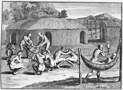デビッド・ヘルズリバーガーの本、パブから複製された葬儀。 1748年、「川プレートのロマンス」、Vol。私、WHケーベル作、1914年 作： German School