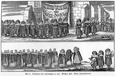 1700年頃のユダヤ人の結婚式行列 作： German School