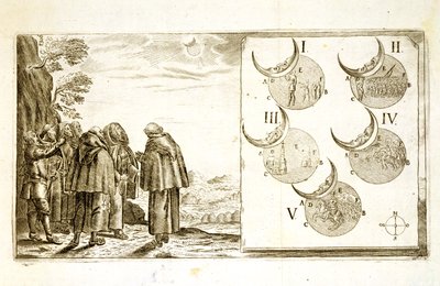 ポール・ファースト（c.1605-66）によって彫刻された、日食の段階に従って計画された軍事攻撃、ヨーロッパでのオスマン帝国のキャンペーンに関する本のイラスト 作： German School