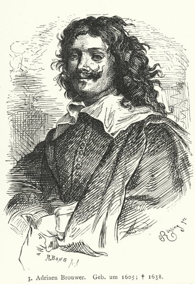 Adriaen Brouwer（フランドルのバロック画家）（エングレービング 作： German School