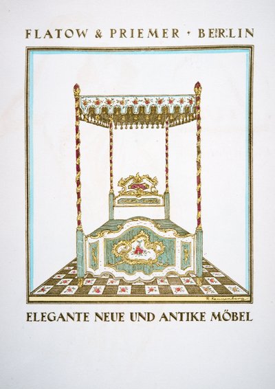 Flatow & Priemer "の広告、1922年に出版されたStylより（ポショワールプリント 作： German School