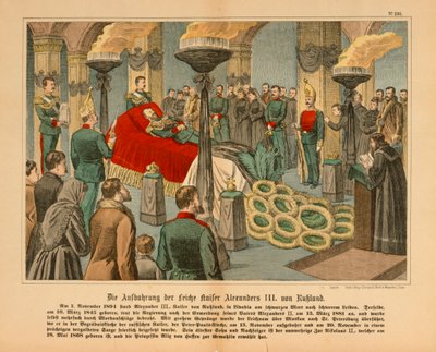 1894年11月1日にロシアのアレクサンドル3世が横たわっていた 作： German School