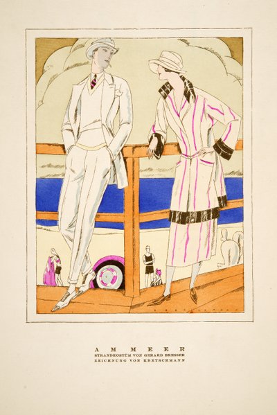 Ammeer、Gerard BresserによるOutfits、Styl, pub.1922より（ポショワールプリント 作： German School