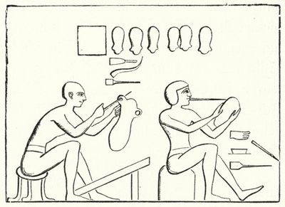 古代エジプトの靴職人（彫刻 作： German School