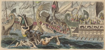 古代ギリシャの海戦（彩色済み彫刻 作： German School