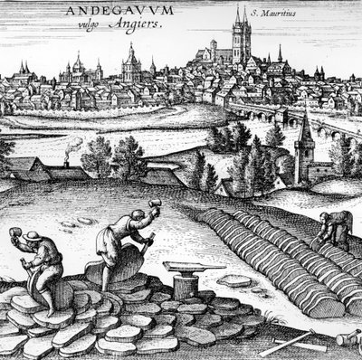 アンデガヴム、一般的にはアンジェ、1598 作： German School