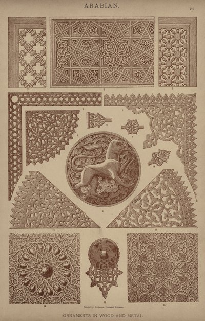 アラビア、木と金属の装飾品 作： German School