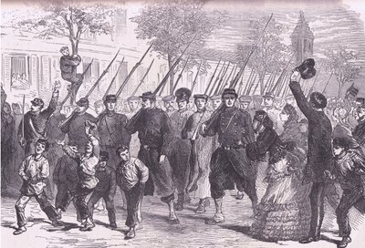 バグヌン前の戦いの後、パリに到着したプロイセン軍捕虜（Cassells History of the War between France and Germany published by Cassell and Company Limited, c.1890 (litho) 作： German School