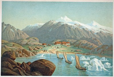 フリードリヒスタールへの船の到着、p。ロンドン、1874 作： German School
