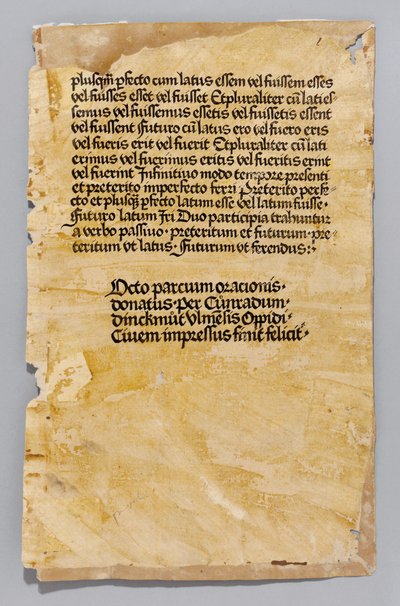 Ars Minor by Aelius Donatus、printed by Konrad Dinckmut、Ulm、c.1476-80（木版本） 作： German School