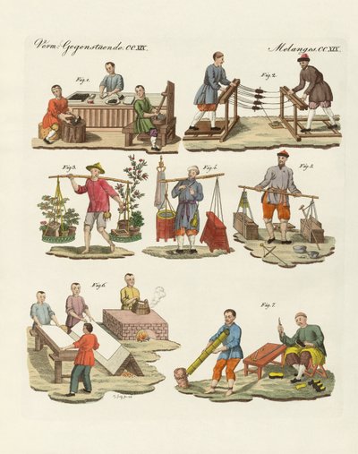 中国の芸術と手仕事（彩色彫刻 作： German School