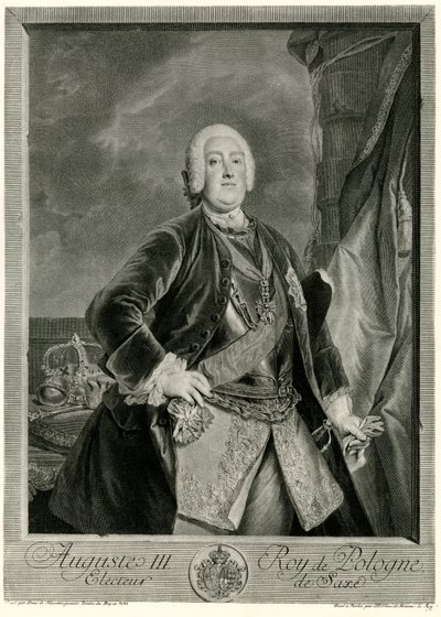 アウグスト3世 (1696-1763) ポーランド王 (写真提供) 作： German School
