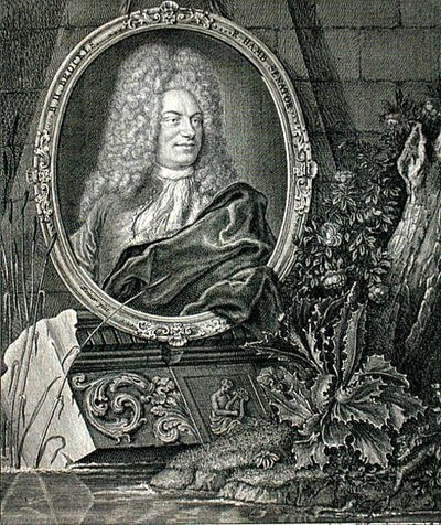 Barthold Heinrich Brockes (1680-1747) Wolffgang (エングレーヴィング)によるエングレーヴィング。 作： German School
