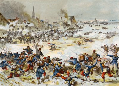 バポームの戦い、日仏戦争、1870年1月3日 作： German School