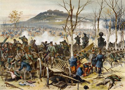 1871年1月19日、普仏戦争、モンヴァレリアンの戦い 作： German School
