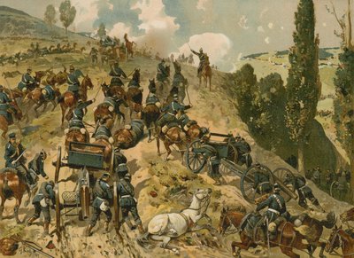 1870年8月6日の仏プロイセン戦争、スピヘレンの戦い 作： German School