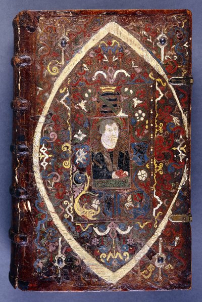 マルティン・ルター（1483-1546）の肖像画の本の表紙 作： German School