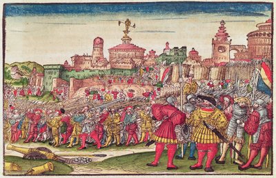ルター聖書の黙示録、第XXV章、1530年頃（色付きの木版画） 作： German School