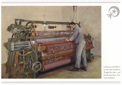 カーペットメーカーHalbmond-Teppichfabrik Von Koch Und Te Kockの事業（カラーリトグラフ） 作： German School