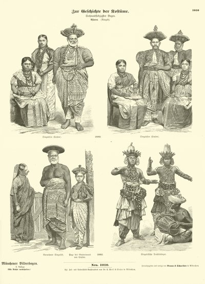 セイロニーの衣装、1880 作： German School
