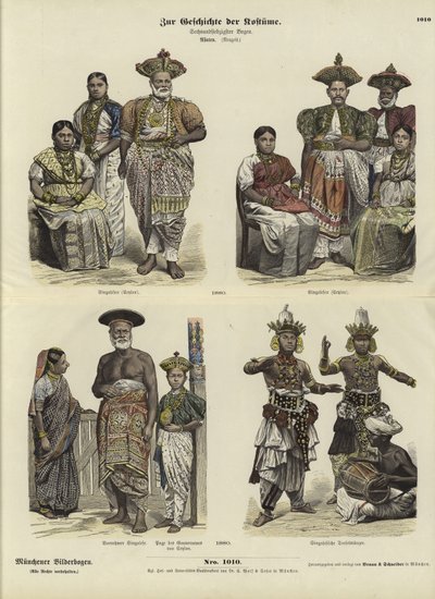 セイロニーの衣装、1880 作： German School