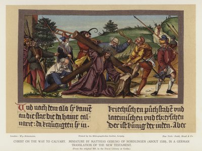 カルバリーに向かうキリスト（カラーリトグラフ 作： German School