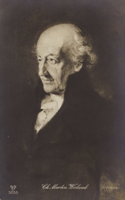 クリストフ・マルティン・ヴィーラント（1733-1813）ドイツの詩人、作家、翻訳家（リトグラフ） 作： German School