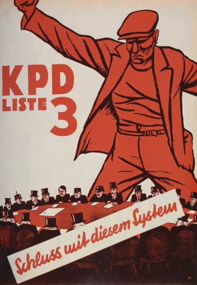 共産党選挙ポスター、1932年 作： German School