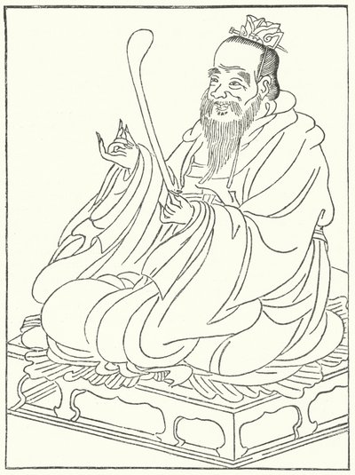 古代中国の哲学者、孔子（紀元前551～479年）（彫刻 作： German School