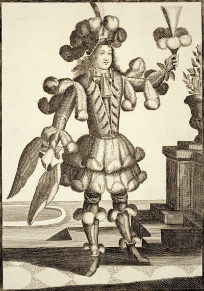 フェザーディーラーの衣装、パブ。ジェラール・ヴァルク（16512-1726）c.1690 作： German School