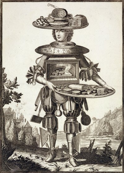 ペストリークック、パブのコスチューム。ジェラール・ヴァルク（16512-1726）c.1690 作： German School