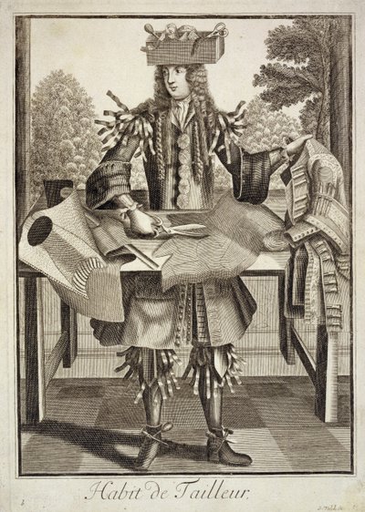 テーラー、パブのコスチューム。ジェラール・ヴァルク（16512-1726）c.1690 作： German School