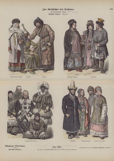 ロシア極東の衣装、19世紀 作： German School
