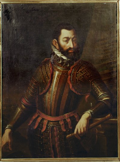 アドルフ・シュヴァルツェンベルク伯爵は、1594年にトルコ軍からハンガリーのギョール要塞を奪還した。 作： German School