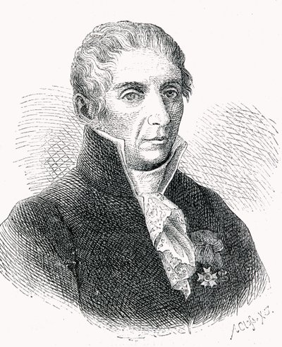 アドルフクロス（1840-94）によって刻まれたアレッサンドロボルタ伯爵（1745-1827） 作： German School