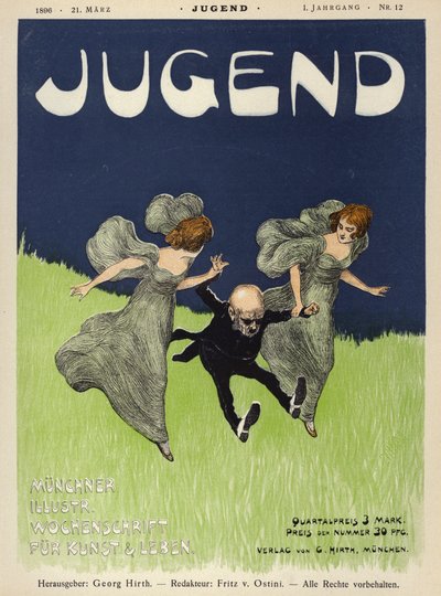 ユゲント誌の表紙イラスト、1896年 作： German School