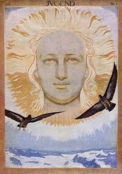 太陽を描いたドイツの雑誌「Jugend」の表紙 作： German School