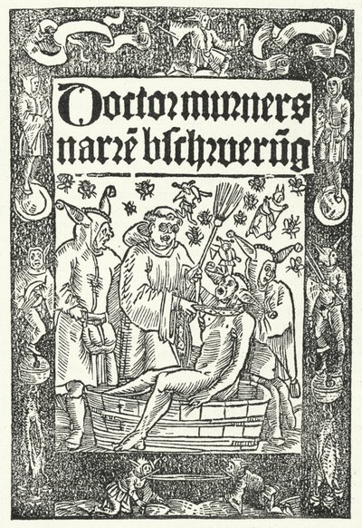 トーマス・ムルナーの作品「Die Narrenbeschworung」の表紙（エングレービング 作： German School