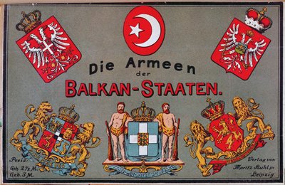 バルカン諸国の軍隊に関するパンフレットの表紙、1912年頃 作： German School