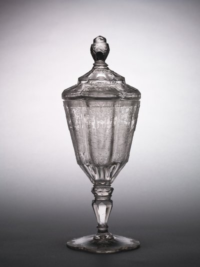 蓋付きカップ、シレジア、1725年頃（ガラス 作： German School
