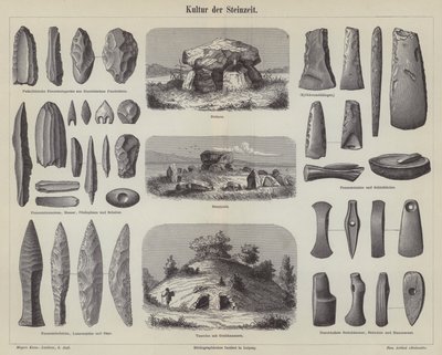 石器時代の文化（彫刻 作： German School