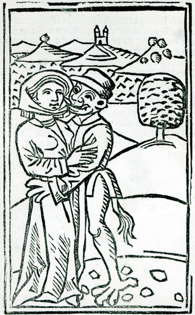 魔女は魔女に恋をする（木版画） 作： German School