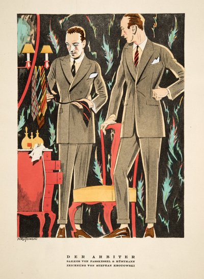 ファスケッセル＆ムントマンのアウトフィット「Der Arbiter」（Styl, pub.1922より）（ポショワールプリント 作： German School