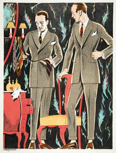 ファスケッセル＆ムントマンのアウトフィット「Der Arbiter」（Styl, pub.1922より）（ポショワールプリント 作： German School