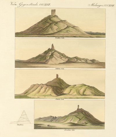 ビルス・ニムロドまたはバベルの塔の説明（彩色された彫刻作品 作： German School
