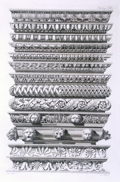 コーニスのデザイン、1856 作： German School