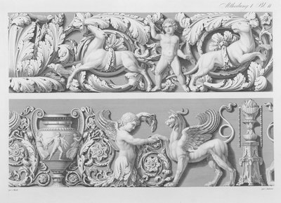 古典的なフリーズのデザイン、Precision Book of Drawings、1856年 作： German School